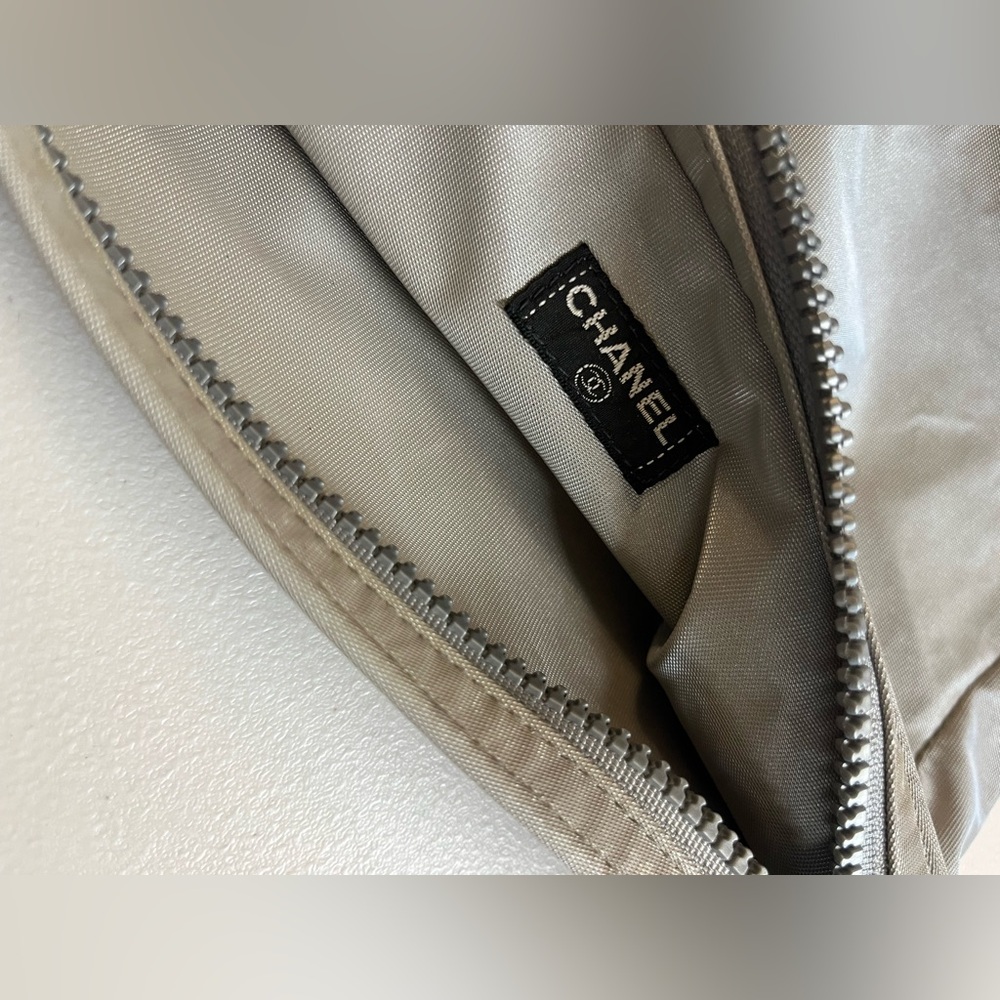 Chanel Gray Cosmetic Bag With Rectangular Shape A… - image 1